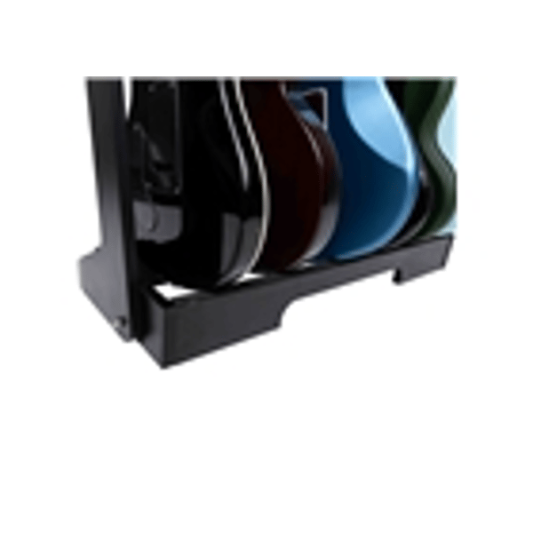 Gator Frameworks GFW-GTR-WD6RK-BLK Supporto in legno per 6 chitarre con finitura nera<br>