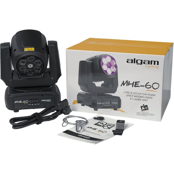 Algam Lighting MHE60 WASH Testa Mobile 60W + Laser