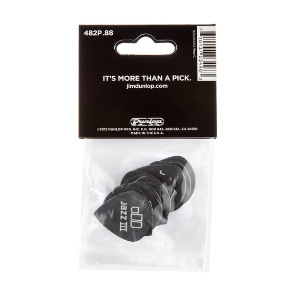 Dunlop 482P Pitch Black Jazz III .88