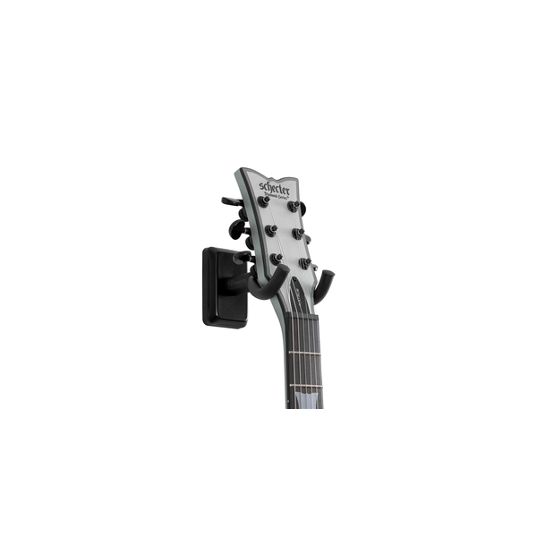 Gator Frameworks GFW-GTR-HNGRBLK Supporto a muro per chitarra con piastra nera<br>