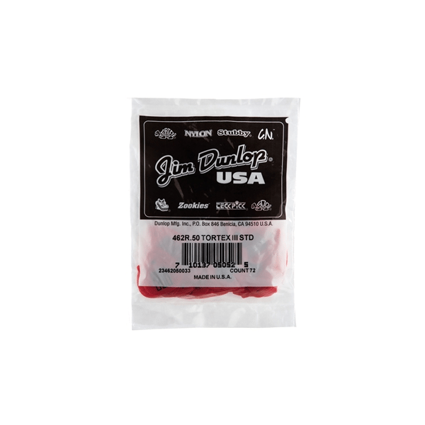 Dunlop 462R Tortex III Red .50