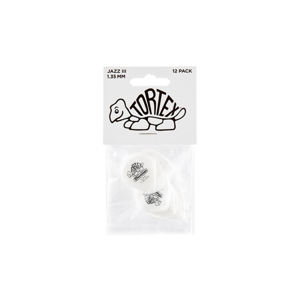 Dunlop 478P1.35 TORTEX WHITE JAZZ III, 135MM