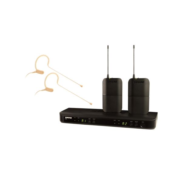 Shure BLX188E-MX53 Sistema wireless BLX88E, 2x BLX1, 2x MX153T-O-TQG. (M17)