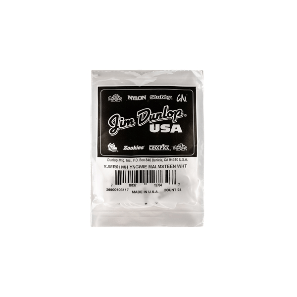 Dunlop YJMR01WH Malmsteen Custom Delrin Pick 1.5 mm 24pc