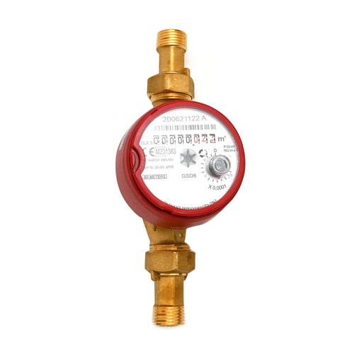 METER Contatore per acqua calda 90° quadrante asciutto