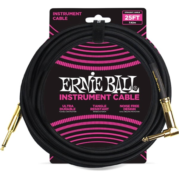 Ernie Ball 6058 Cavo intrecciato nero/nero 7,62 m