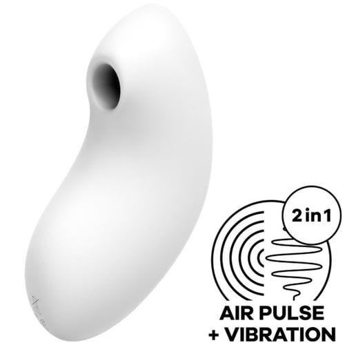 SATISFYER AIR PULSE SATISFYER - STIMOLATORE E VIBRATORE A IMPULSI D'ARIA VULVA LOVER 2 BIANCO