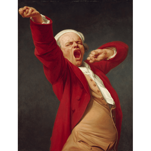 Joseph Ducreux Autoritratto, sbadigliando