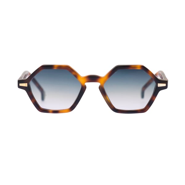 メガネ KYME Kyme - NIKE COL 1 - OPTICAL GLASSES - glossy black Kyme Eyewear COLE1: hexagonal vintage sunglasses. Color