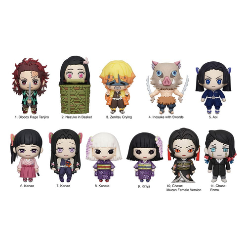 Kimetsu no Yaiba 3D PVC Bag Clips Series 4 Display (24)