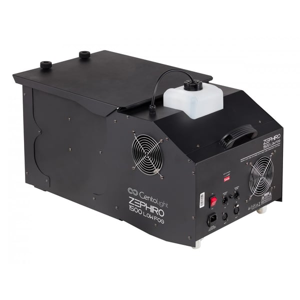 CENTOLIGHT Potente macchina per effetto fumo basso con interfaccia DMX e radiocomando. Modello ZEPHIRO LOW FOG 1500