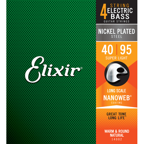 ELIXIR 14002 ELECTRIC BASS NICKEL PLATED STEEL NANOWEB