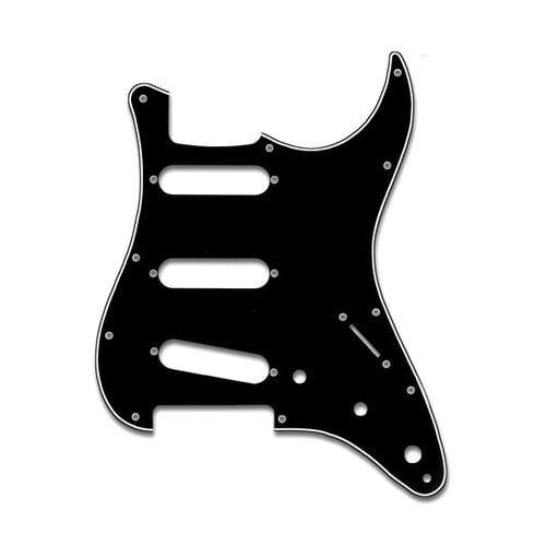SOUNDSATION PARTS Mascherina per Chitarra Stratocaster, 3 Strati, Black