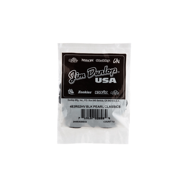 Dunlop 483R#02 Black Perloid - Heavy