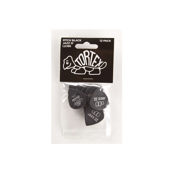 Dunlop 482P1.50 Pitch Black Jazz III 1.50