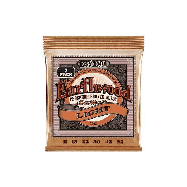 Ernie Ball 3548 Earthwood Light Phos 3 Pk 11 52