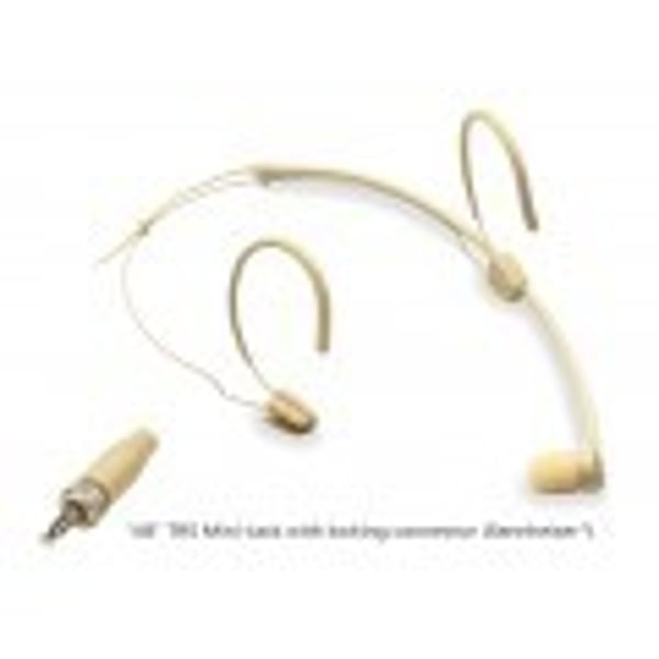 SOUNDSATION Mic. ad Archetto Cardioide, mini-Jack TRS da 1/8" con ghiera, Beige (tipo Sennheiser®)