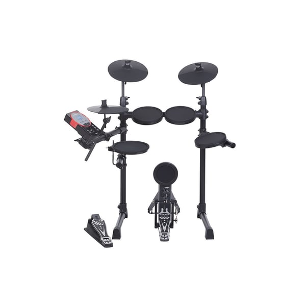 MEDELI Batteria elettronica compatta, pieghevole e dal design elegante con Snare Pad a 2 zone da 10" ed espandibiltà a 2 Crash e 4 Tom.