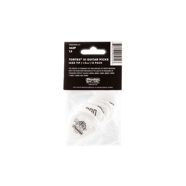 Dunlop 462P Tortex III White 1.50