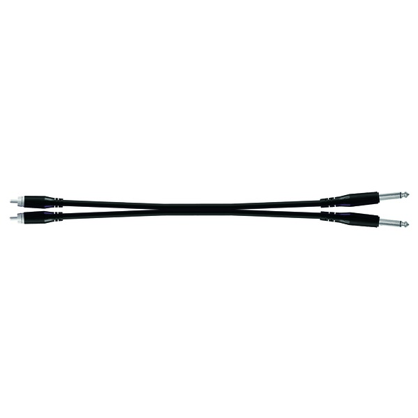 PROEL STAGE Cavo audio SINGLE LINK con connessioni stampate PROEL 2 x spina jack Mono Ø 6.3 mm - 2 x spina RCA. Lunghezza: 1.8 m. Colore disponibile: Nero. Altre lunghezze disponibili: visualizzare le specifiche tecniche