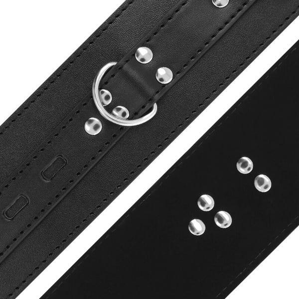 DARKNESS™- BLACK LEATHER HANDCUFFS