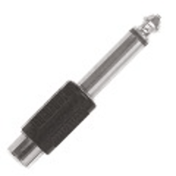 PROEL STAGE Adattatore in ABS: presa RCA -&gt; spina jack mono Ø 6.3 mm.