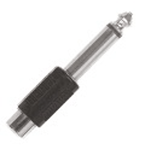 PROEL STAGE Adattatore in ABS: presa RCA -> spina jack mono Ø 6.3 mm.