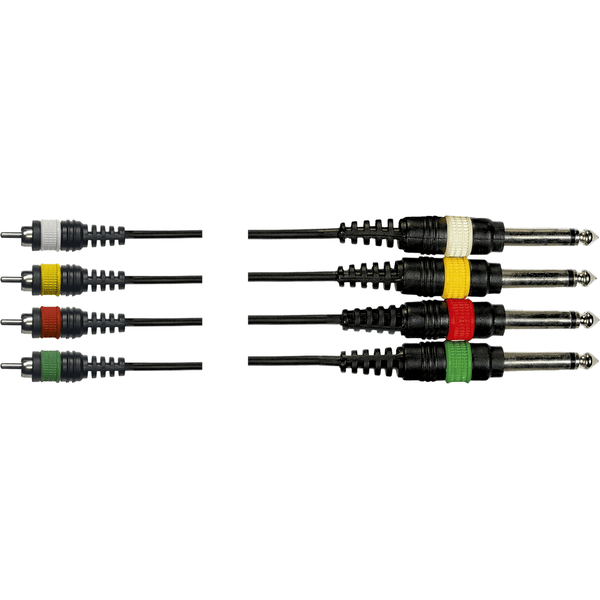 Yellow Cable MU02 Cavo Multiplo 4x Jack Mono/4x RCA Maschio 3 m