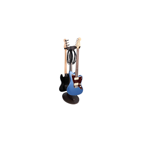 Gator Frameworks GFW-ELITEGTRHNGSTD-2X-BRN Stand appendi-chitarra doppio in finitura noce scuro<br>