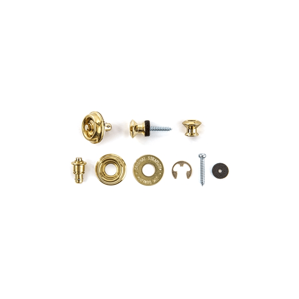 Dunlop SLS1034G Straplok Dual Design Strap Retainer System, Gold