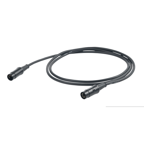 PROEL STAGE Cavo professionale MIDI con connessioni 5P DIN YONGSHENG. Lunghezza: 1.5 metri. Colore disponibile: Nero. Altre lunghezze disponibili: visualizzare le specifiche tecniche