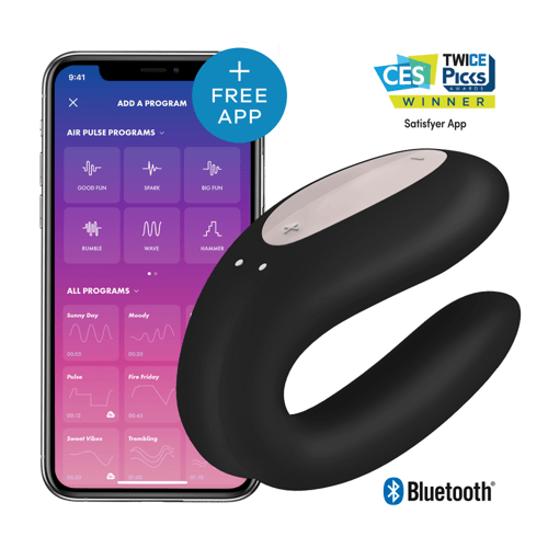 SATISFYER CONNECT SATISFYER - DOUBLE JOY CON APP NERO