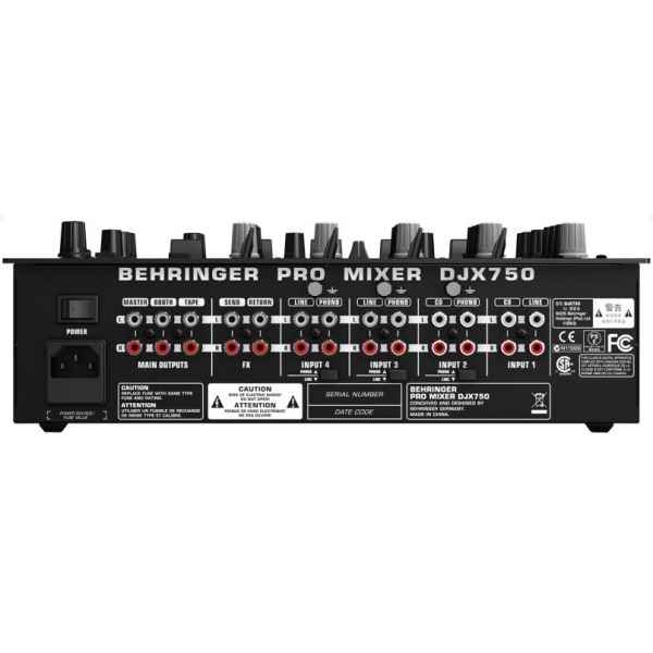 BEHRINGER DJX750 PRO MIXER PER DJ CON 5 CANALI ED EFFETTI DIGITALI E CONTATORE BPM