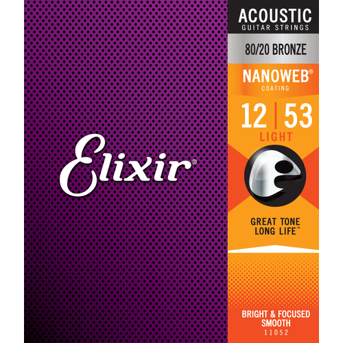 ELIXIR 11052 ACOUSTIC 80/20 BRONZE NANOWEB
