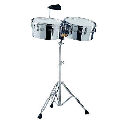 PEACE Set timbales con cowbell e supporto