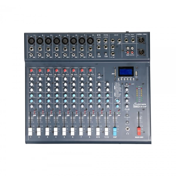 STUDIOMASTER Mixer Professionale a 12 Canali con Effetti e Lettore