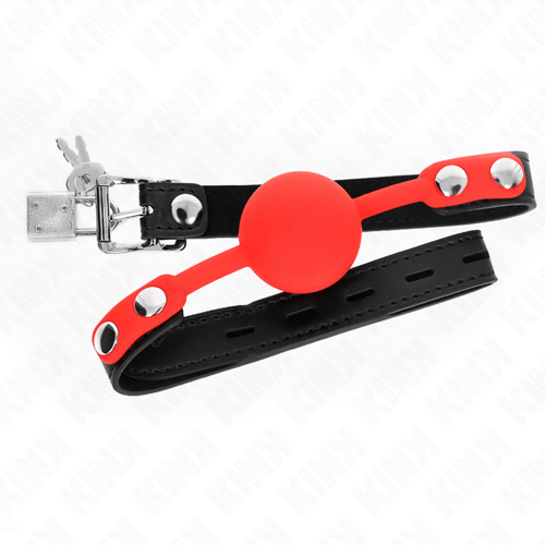 KINK COLLAR & GAG KINK - BALLA IN SILICONE 4 CM CON SERRATURA 60 x 2 CM