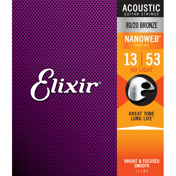 ELIXIR 11182 ACOUSTIC 80/20 BRONZE NANOWEB