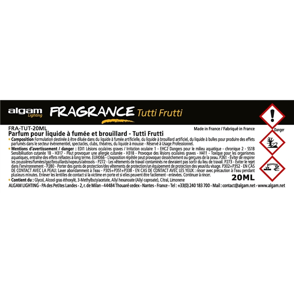 Algam Lighting FRA-TUT-20ML Profumo per Liquido del Fumo 20ml Tutti Frutti