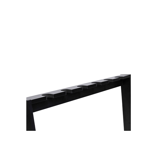 Gator Frameworks GFW-GTR-WD6RK-BLK Supporto in legno per 6 chitarre con finitura nera<br>