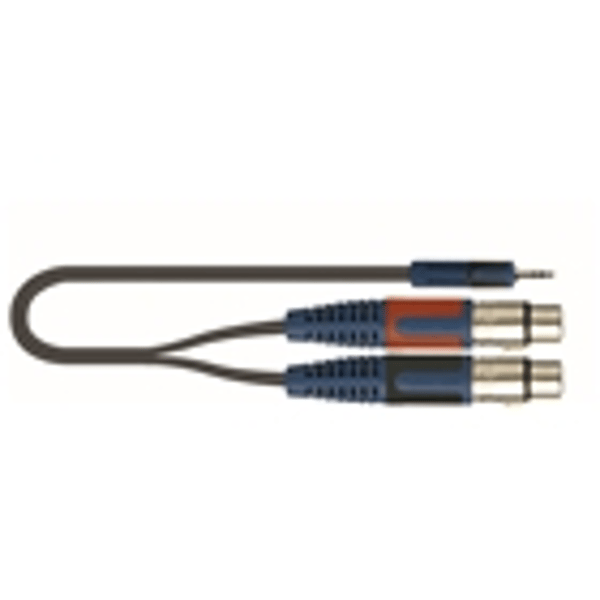 Quik Lok RKSA/194-3 Minijack Stereo/2 XLR Femmina