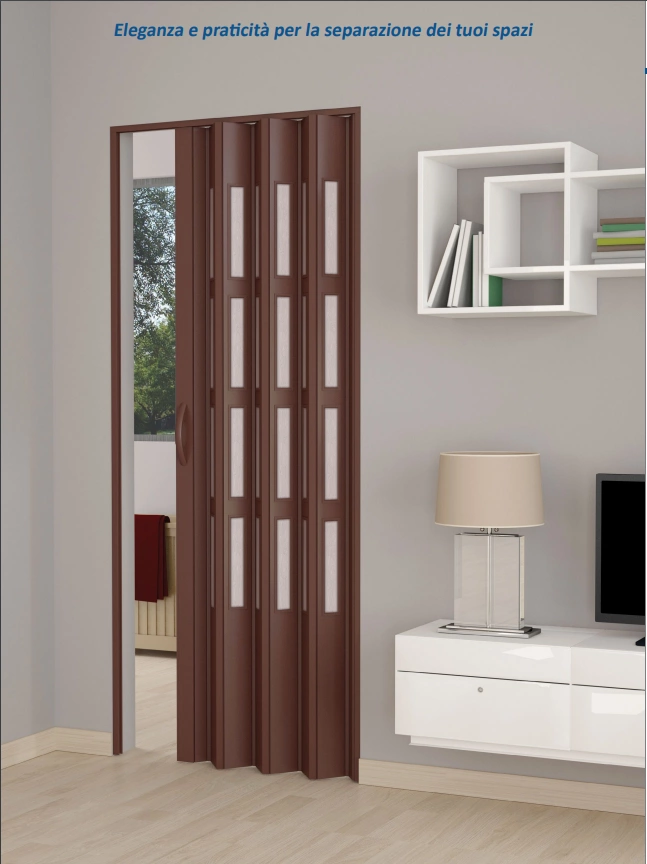 Porta A Soffietto In PVC Su Misura - Bicolore, Personalizzabile Con Viteria E Istruzioni, Per Interni - Foto 12