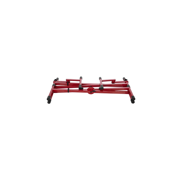 Gator Frameworks GFW-KEY-5100XRED Supporto per tastiera a doppio livello con struttura a "X" in colore rosso<br>