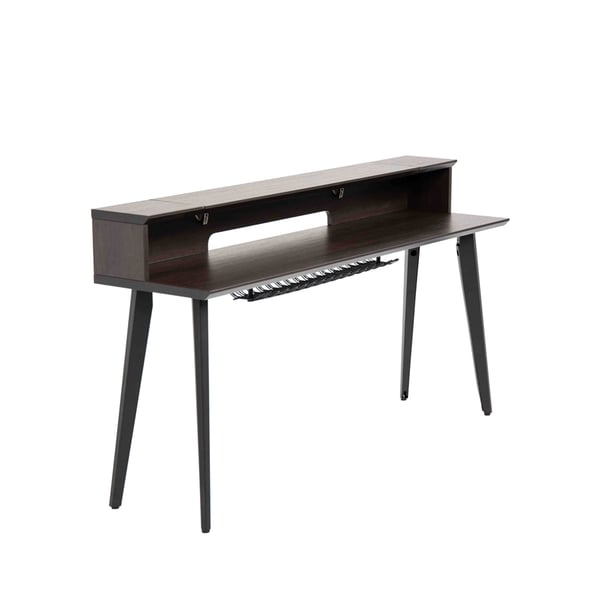 Gator Frameworks GFW-ELITEKEYTBL88-BRN Workstation in legno per tastiere fino a 88 tasti, colore noce scuro&lt;br&gt;