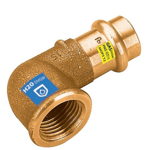 FRABO Gomito 90° in bronzo a pressare f x fil f acqua/gas
