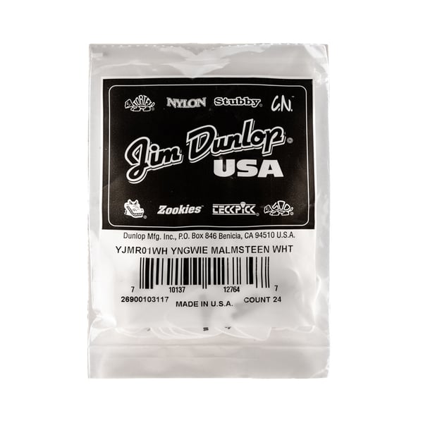Dunlop YJMR01WH Malmsteen Custom Delrin Pick 1.5 mm 24pc