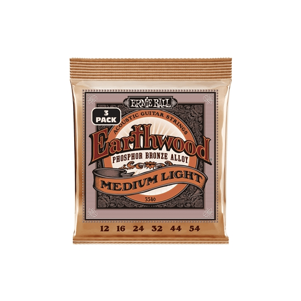 Ernie Ball 3546 Erthwd Med Light Phos 3 Pk 12 54