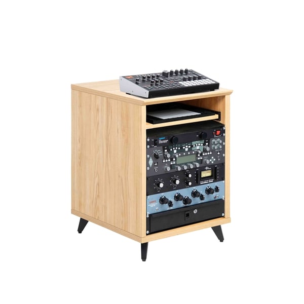 Gator Frameworks GFW-ELITEDESKRK-MPL Rack studio 10U in finitura acero naturale<br>