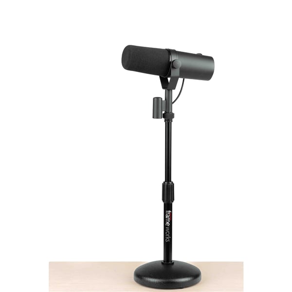 Gator Frameworks GFW-MIC-0501 Supporto per microfono da tavolo con base rotonda