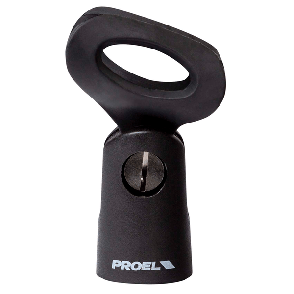 PROEL STAGE Supporto piccolo in ABS per microfono (Ø min - max: 22 - 27 mm).